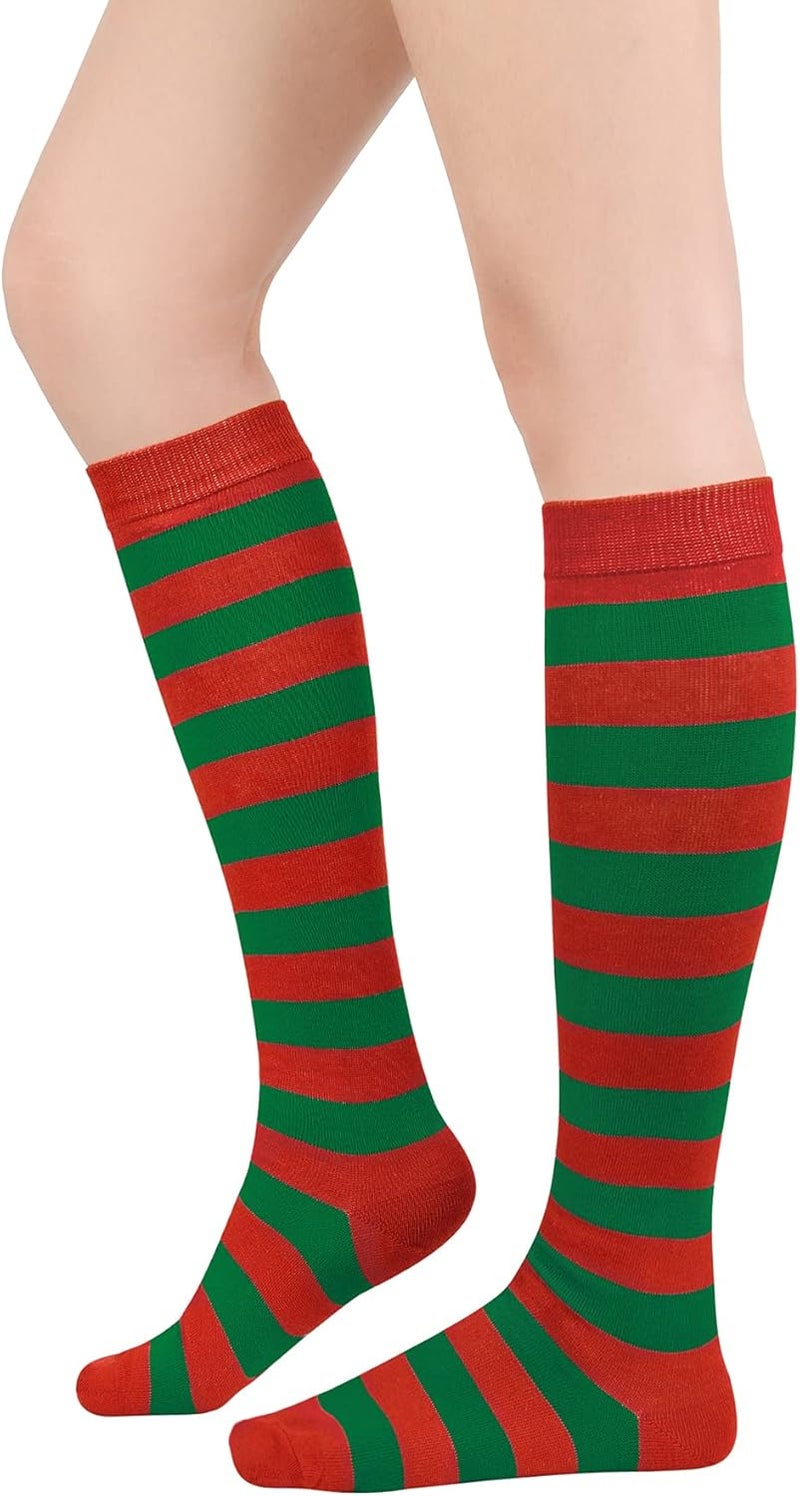 Zando Striped Knee High Socks for Women Athletic Running Long Tube Socks Casual Knee High Stockings - Image 1